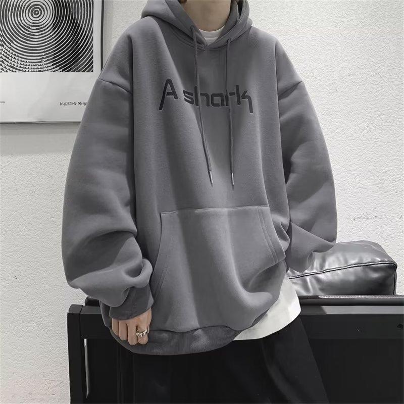 2023 otoño nuevo suéter abrigo de los hombres de moda Suelta todo partido manga larga con capucha suéter de los hombres y las mujeres de la pareja superior