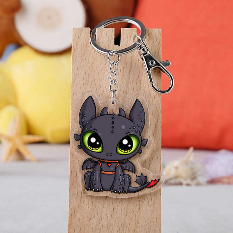 American Movie Toothless Night Evil Acrylic Transparent Keychain Pendant