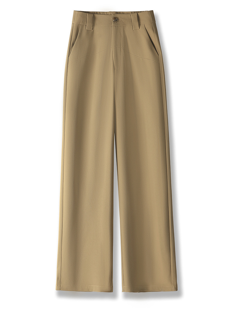 天丝醋酸窄版阔腿休闲裤女2024新款春夏宽松显瘦百搭垂感直筒长裤详情17