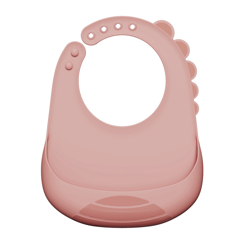 핑크 공룡 턱받이