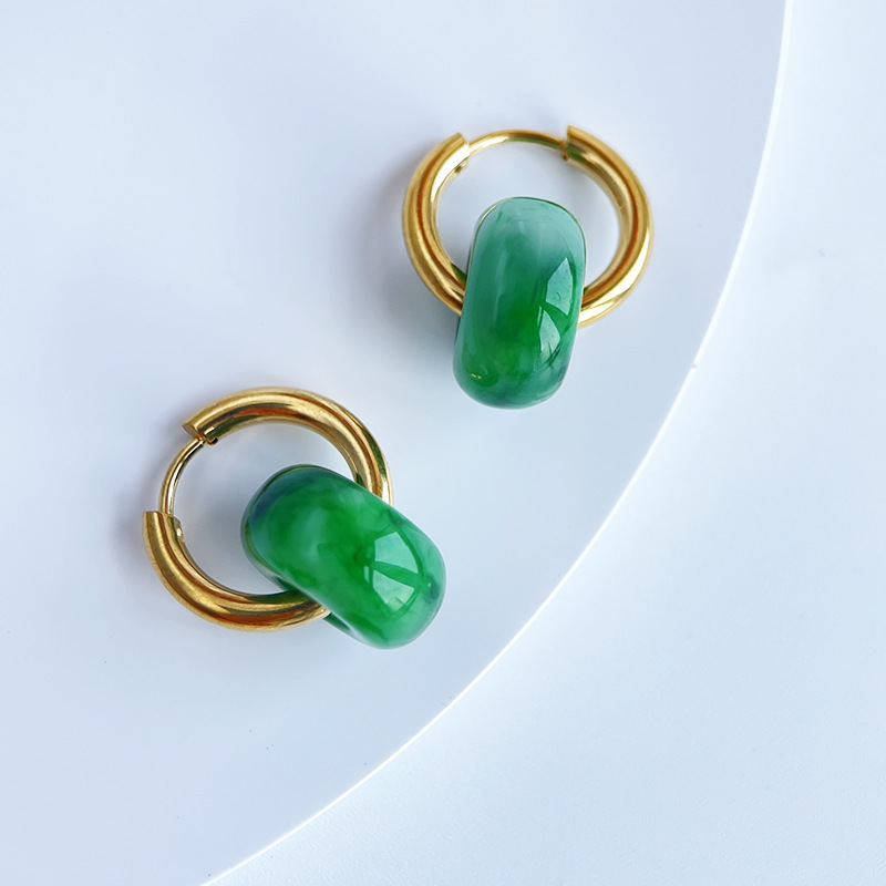 Fashion Geometric Stainless Steel Plating Earrings 1 Pair