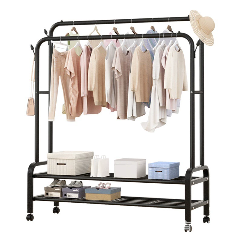 Вешалка для одежды Заводская вешалка для одежды Напольная домашняя спальня Съемная вешалка Вертикальная простая стеллаж для хранения Цельный
