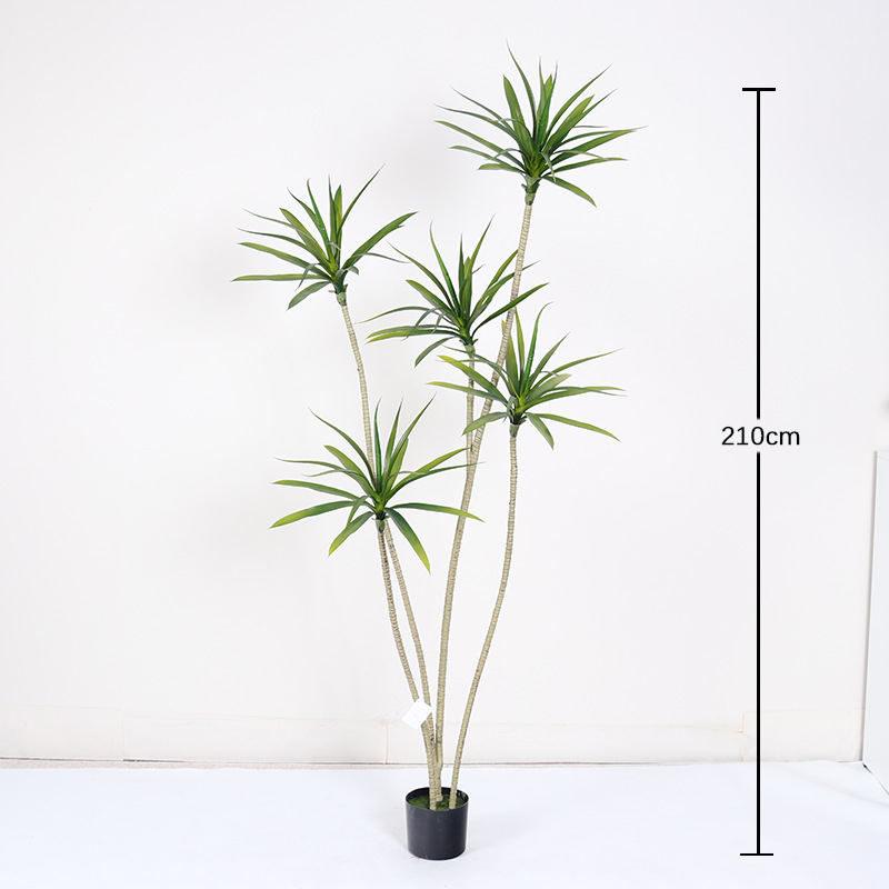 Simulación de plantas verdes Simulación de agave Lujo ligero Sala de estar interior Decoración del suelo Decoración Árbol de sangre de dragón Árbol falso Paisaje en maceta