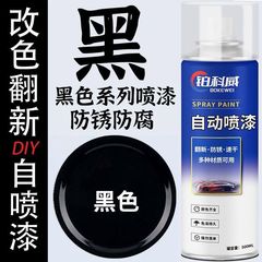 黑色自动手摇自喷漆电动车自行车汽车轮毂家具翻新改色防锈金属漆