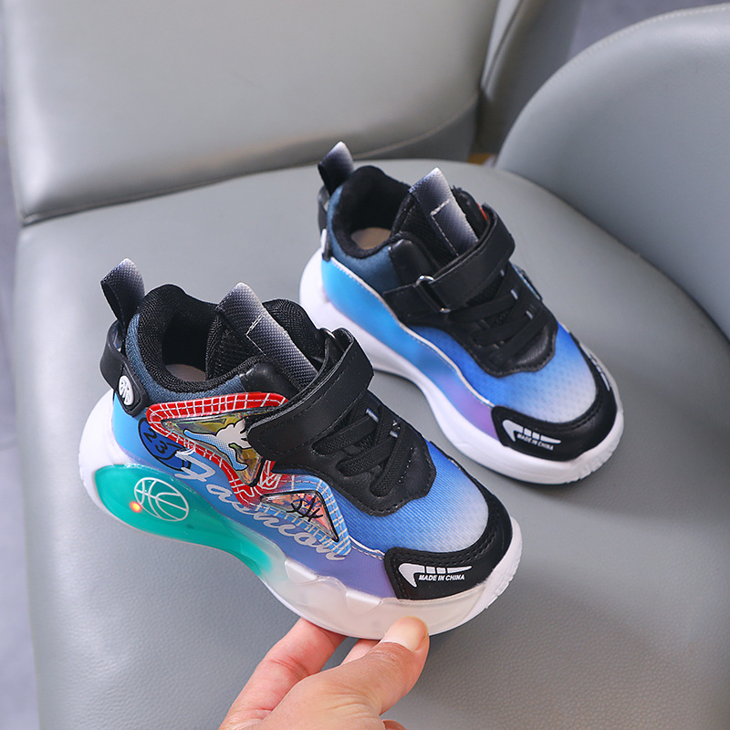 XUANMU Children Sport Shoes Boys Girls Autumn Winter Middle Children Shoes Primary School Basketball Shoes XA100_voghion.com