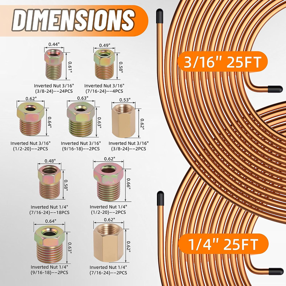 Manufacturer wholesale motorcycle brake oil pipes, auto parts high-pressure brake oil pipes, molded fuel pipes, brake pipes