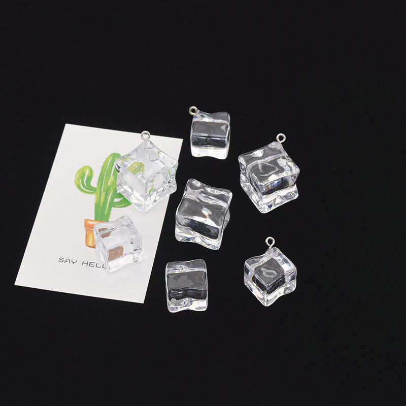 Acrylic simulation irregular shape transparent ice props DIY jewelry earrings key chain accessories material