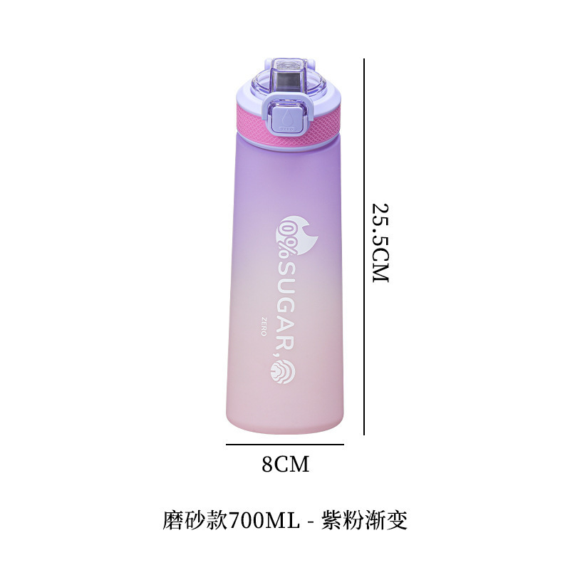 新款玩味环tritan香味杯0糖0卡萃香氛吸管双色渐变塑料水杯神器|undefined