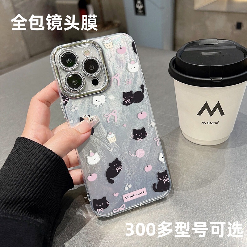 Cute Multiple Cats Design Phone Case Suitable for iPhone 16 Pro, iPhone 14, iPhone 13, and iPhone 15, with a High-End Feel for Women Cute Multiple Cats Design Phone Case Suitable for iPhone 16 Pro, iPhone 14, iPhone 13, and iPhone 15, with a High-End Feel for Women