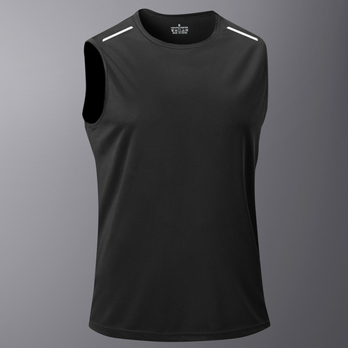 Ocode T-shirt fitness clothes men ice silk quick-dry backless top sports sleeveless backless quick-dry mesh breathable