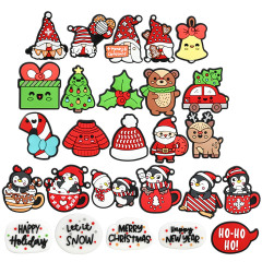 アマゾンかわいいクリスマス漫画クリエイティブアクセサリーアクセサリー靴花ペンクリップdiyアクセサリーソフトフラットステッカー