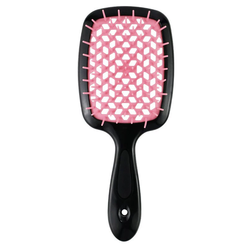 Scalp massaging paddle brush, lightweight detangling, volume‑adding