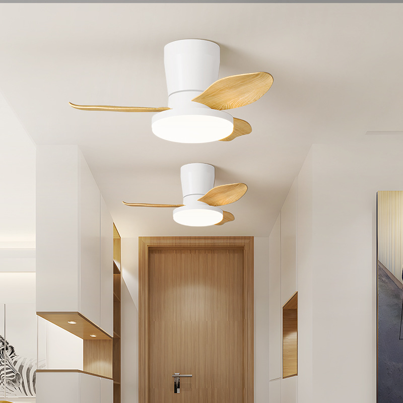 Ventilador de Techo con Luz de Hierro y ABS, Silencioso con Control Remoto, para Sala de Estar y Comedor
