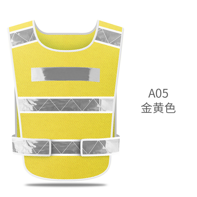 chaleco de seguridad reflectante de tráfico, chaleco de seguridad reflectante para automóviles, chaleco amarillo fluorescente de protección de seguridad del conductor