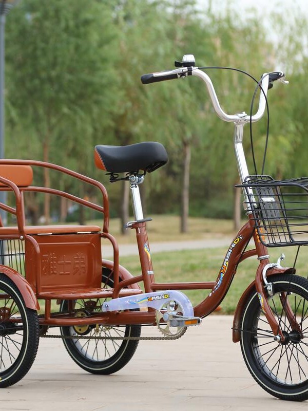 Nuevo triciclo humano transfronterizo europeo, bicicleta de mediana edad, bicicleta para adultos, ocio pequeño y ligero