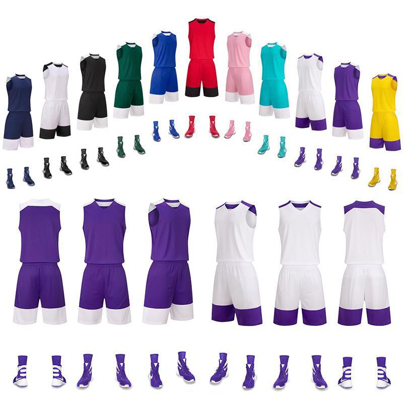 DIY basketball uniform suit men's team uniform student summer competition training Sports printed children's vest basketball jersey