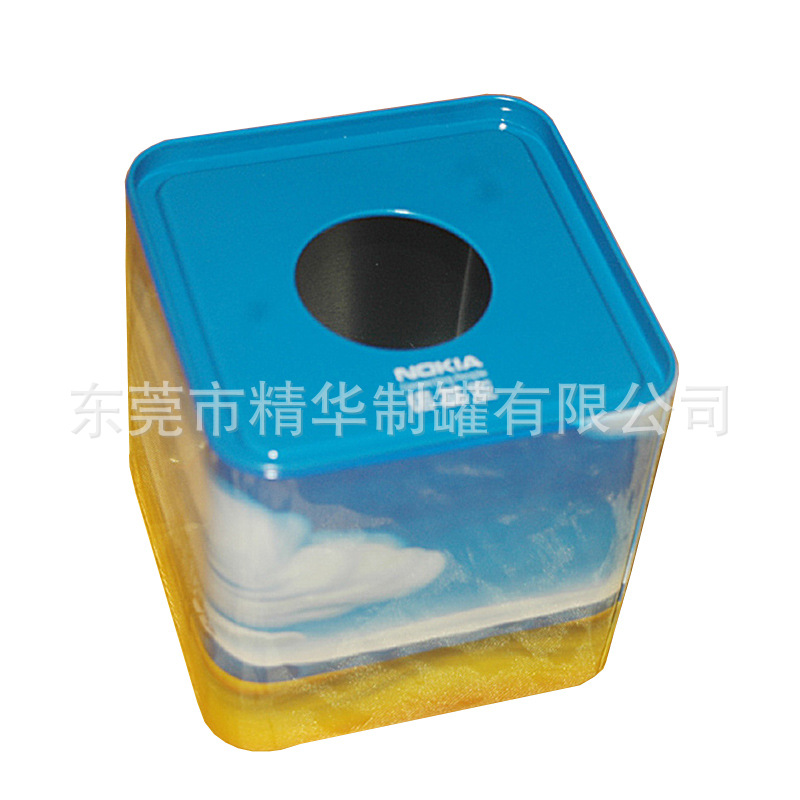 正方形纸巾筒   马口铁纸巾筒   促销礼品赠品纸巾铁盒