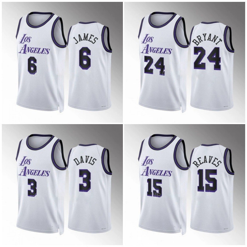 23 сезон Лейкерс City Edition Hot Pressed Jersey №6 Джеймс №24 Коби №3 Дэвис баскетбольный костюм