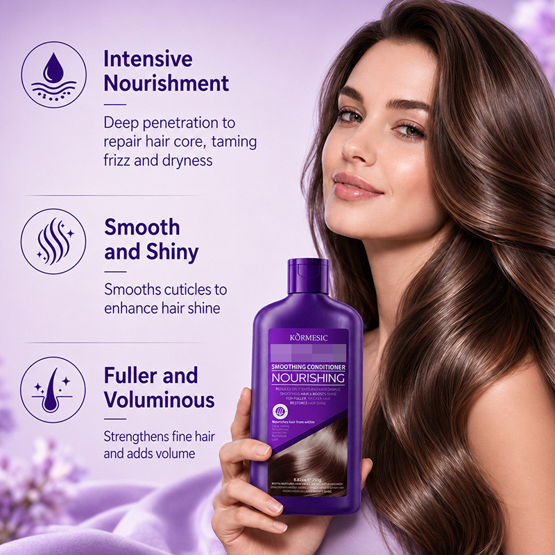 Acondicionador Suavizante Púrpura con Fragancia Floral para Cuidado del Cabello