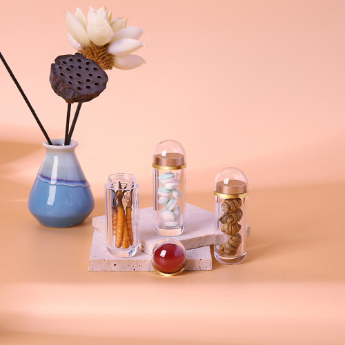 2.8*8高档塑料保健品瓶亚克力瓶子透明胶囊瓶含片小药瓶空瓶分装