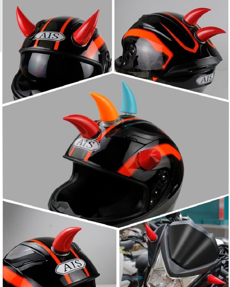 头盔装饰吸盘牛角