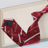 Japanese jk/dk uniform British college wind stripe basic hand -made tie tie Tibetan dark red couple tie