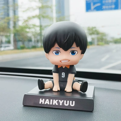 Cartoon Creative Car Ornaments, Car ornaments - -shaking-head-volleyball-boy-number-9
