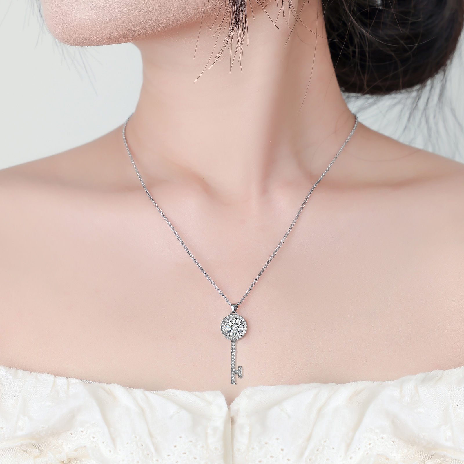 Mosang Light Luxury Temperament Splendido set di collana di diamanti di alta qualità con pietra di zircone alla moda_voghion.com