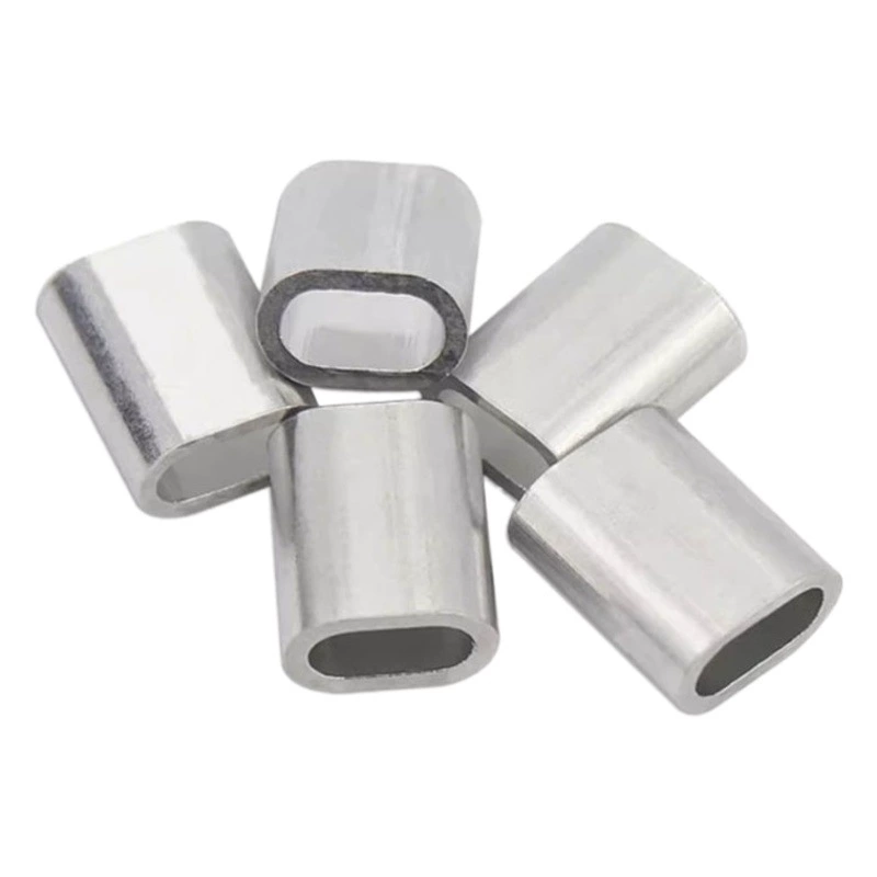 Точечный оптовый трос, алюминиевый втулка, алюминиевый патрон, 8-образное отверстие, овальная алюминиевая карта, алюминиевая пряжка, овальный патрон с одним отверстием и двойным отверстием