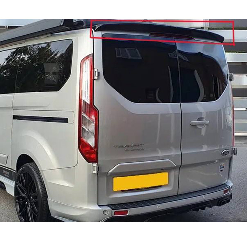 Suitable for Ford Transit Rear Spoiler 2012-2019 Models, Glossy Black Carbon Pattern Fixed Wind Wing, Factory Direct Delivery