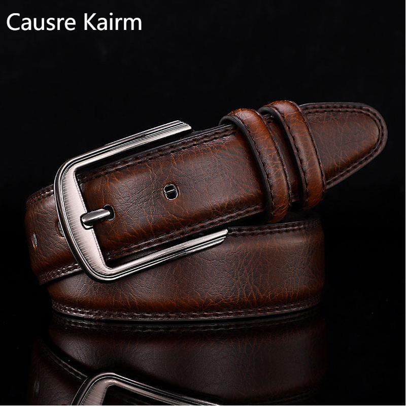 Suministro directo de fábrica cinturón de los hombres hebilla de cinturón de cuero genuino simple retro jeans pantalones de hombre cinturón transfronterizo transmisión en vivo