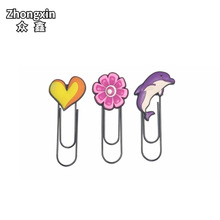 定制PVC软胶夹子文具异形回形针立体书签pvc软胶