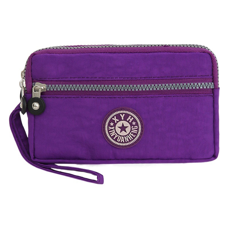 Bolso de mujer con tres cremalleras, modelo 2025, monedero portátil multifuncional, bolso para teléfono móvil, bolso de mujer sencillo y a la moda para mujer de mediana edad