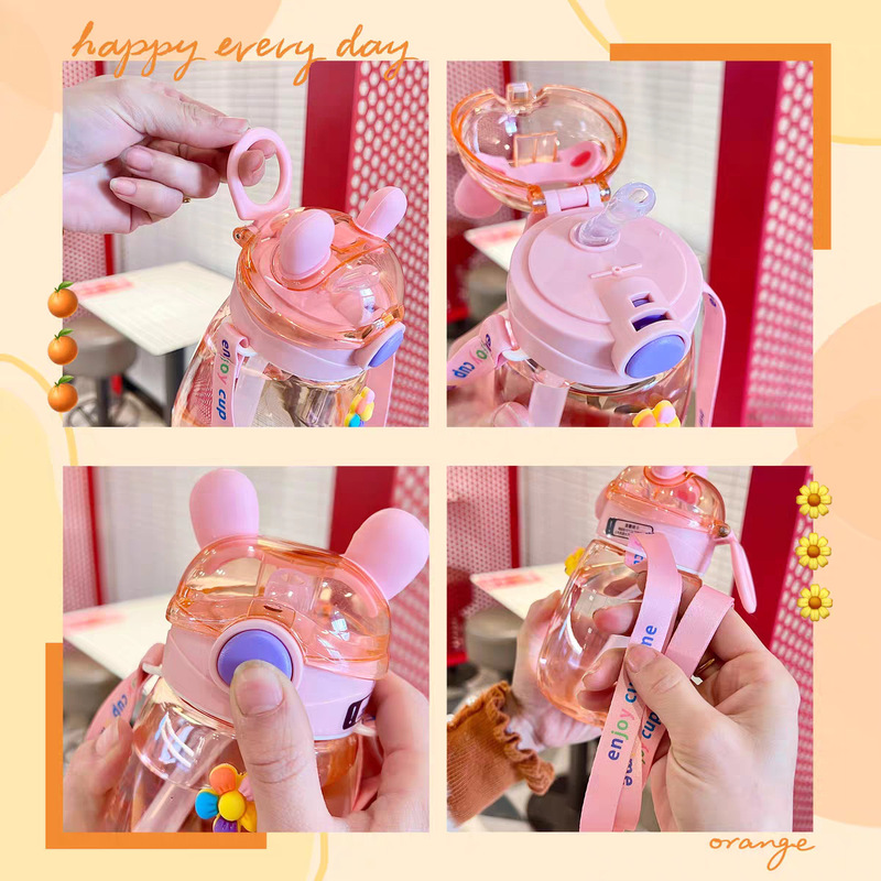 子供ストローコップ女子高颜値かわいいコップ赤ちゃん水筒小学生学校幼稚園プラスチックコップ|undefined