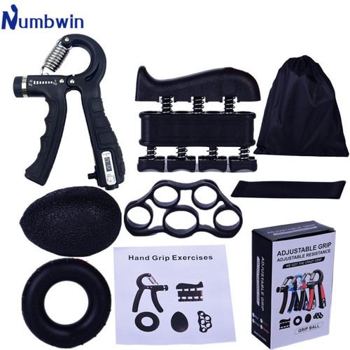 Counting gripper nine-piece set adjustable 5-60kg finger strength device home fitness small equipment hand training box