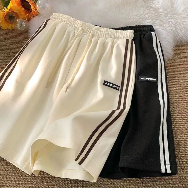 Summer New Sports Casual Shorts for Women, Hong Kong Style Couple Loose Bf Five-Point Shorts, Versatile for Outdoor Wear, Trendy on Instagram
