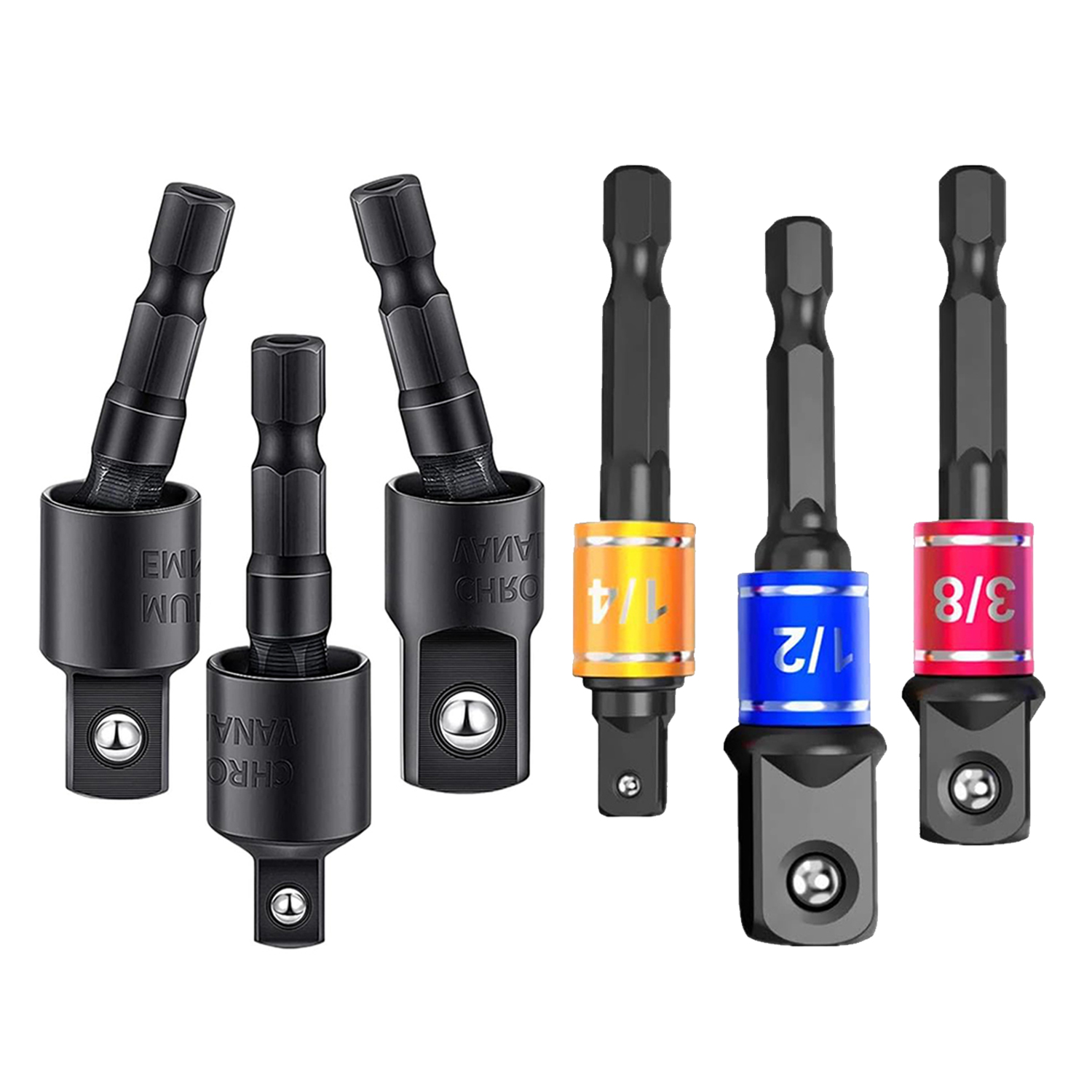 conector de conversión de mango hexagonal a cabeza cuadrada manguito conector de conversión de cabeza de lote de taladro de mano llave eléctrica manguito conexión de cabeza