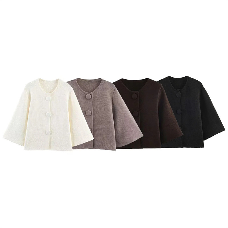 2026 Summer New Arrival European and American Style Fashionable Loose Knit Short Jacket 6771015 2026 Summer New Arrival European and American Style Fashionable Loose Knit Short Jacket 6771015