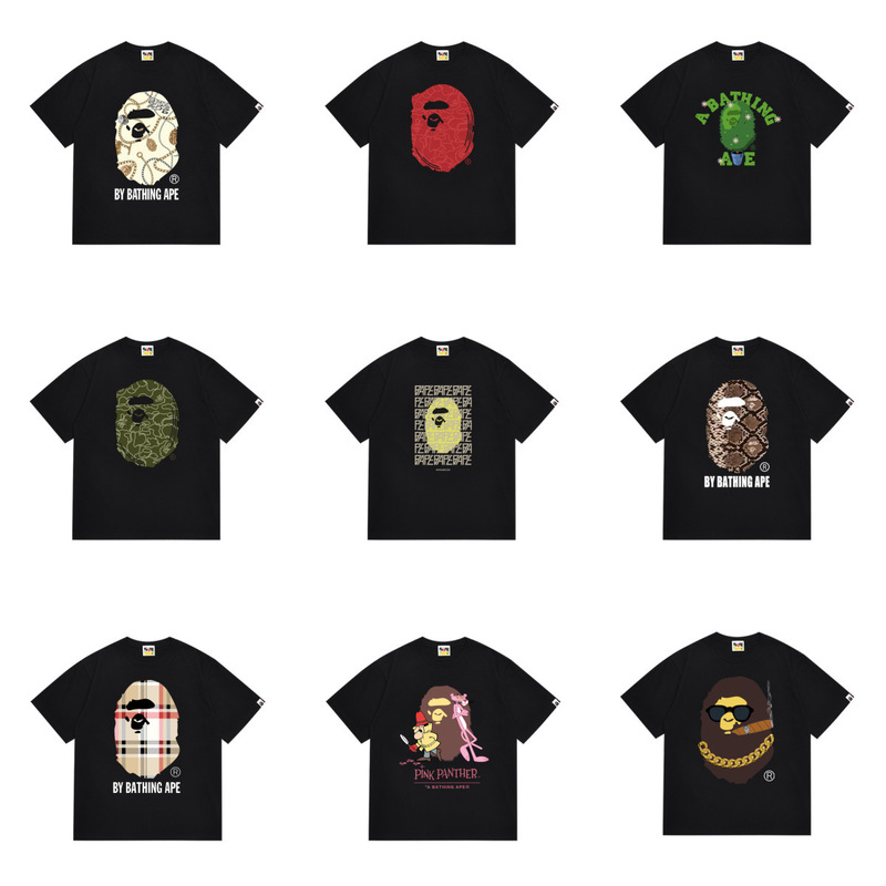 Japanese Trendy Brand Japan Ape Journey Lucky Cat Short-Sleeve T-Shirt for Men and Women, Youth Street Fashion, Campus Style, Youthful Trend Japanese Trendy Brand Japan Ape Journey Lucky Cat Short-Sleeve T-Shirt for Men and Women, Youth Street Fashion, Campus Style, Youthful Trend
