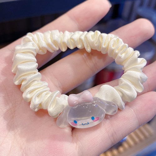 Sanrio large intestine ring headband Melody cinnamon dog pudding dog children and girls hair tie rubber band hair tie wholesale