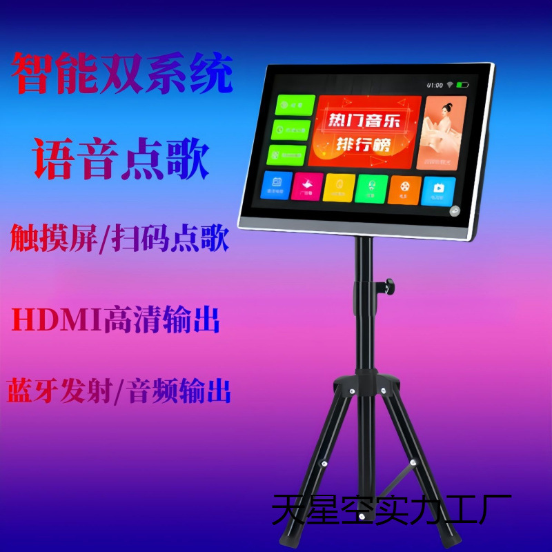 Karaoke Machine Home Ktv Professional Intelligent Network Voice Outdoor Home Touch Mobile Tablet Karaoke Smart Factory