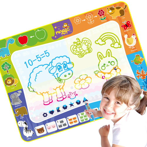 Cross-border foreign trade science and education educational children's water canvas large clear water painting writing board water writing magic graffiti pad