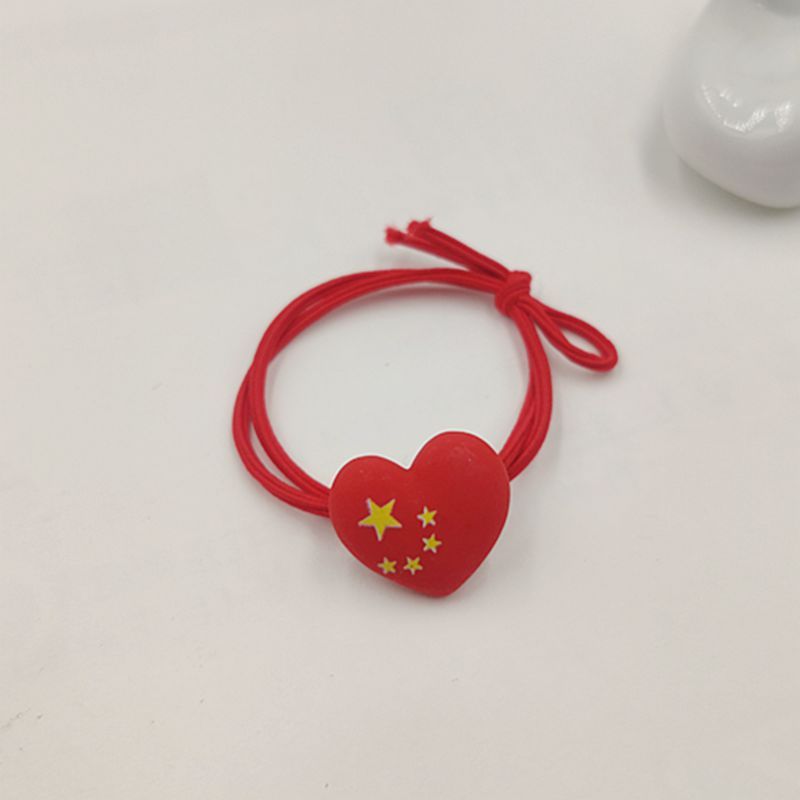 2022国慶節愛国同項五星紅旗国旗髪ひも女子赤愛記念髪ひも髪飾り|undefined