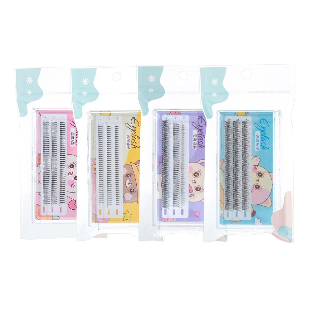 Lamela estilo caliente diablo pestañas postizas pelo de hadas naturales pestañas inferiores injerto segmentado pestañas postizas al por mayor