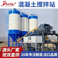 混凝土HZS120型商砼搅拌站 免基础移动式商混站 全自动强制拌合站