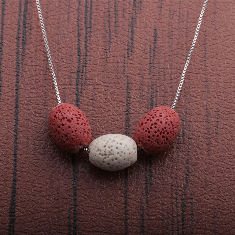 Fashion Simple Volcanic Stone Yoga Necklace display picture 3