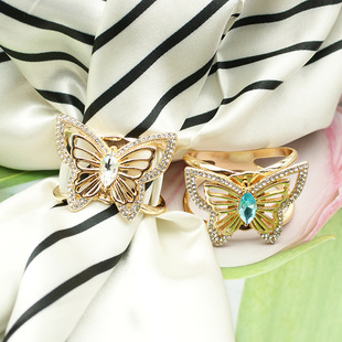 2023 New Arrival Rhinestone Butterfly Silk Towel Buckle Elegant High-end Trench Coat Belt Buckle Multifunctional Korean Style Jewelry Accessories