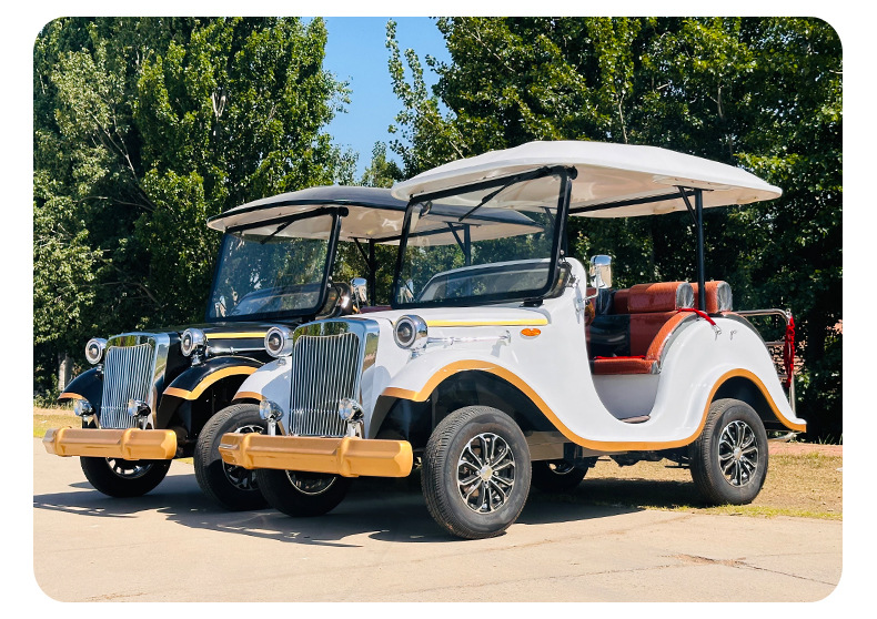 Factory-Made Electric Four-Wheel Sightseeing Cars, Classic Cars, Golf Carts, Four-Seater and Six-Seater Battery Cars, Exclusively for Cross-Border Sales
