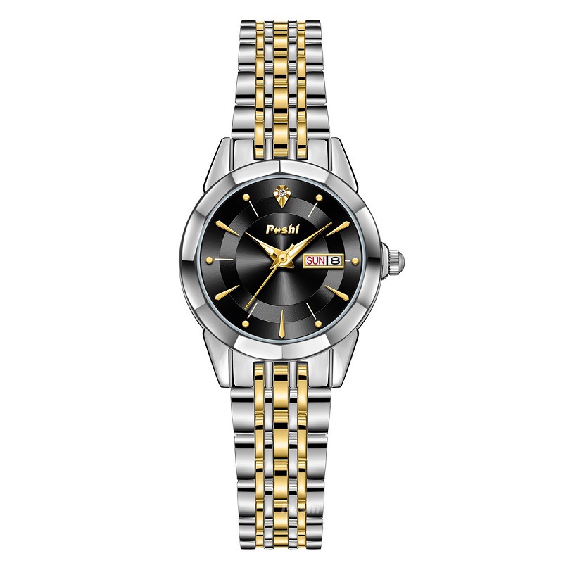 2023 nuevo reloj de marca poshi reloj de cuarzo de moda TikTok popular doble calendario impermeable reloj de mujer