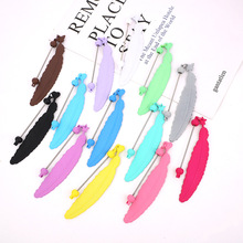 新款diy串珠羽毛书签 创意卡通书页夹学生礼品爱心五角星蝴蝶书签